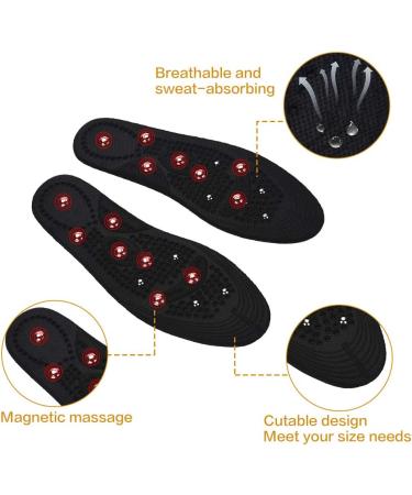 Magnetic Massage Insoles for Pain Relief | Acupressure Shoe Inserts for Men & Women - 10.2 x 3.3 Inch - Buy Online on GoSupps.com