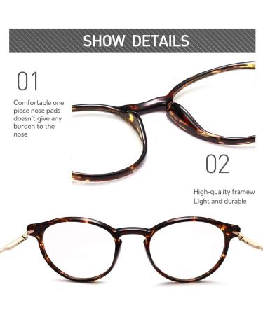 TSEBAN Round Blue Light Filter Glasses | Non-Prescription UV400 Eye Protection for Men & Women - Buy Online on GoSupps.com