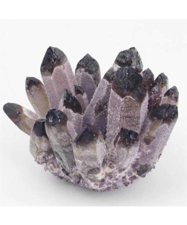 Natural Purple Phantom Quartz Stone Cluster Crystals Ornament 500g-650g 1pc HOMEZHOU 1PC 500g-650g