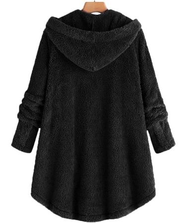 Hanxiulin Oversized Plush Jacket for Women - Warm Lined Transition Coat Casual Fashion Hoodies - Winter Black Quilted Jacket - Size 4L - Buy Online on GoSupps.com