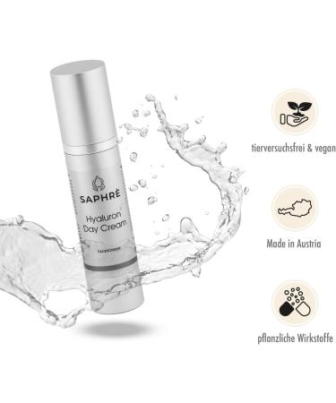 Hyaluron Day Cream - Cr me de jour l g re avec acide hyaluronique niacinamide et vitamine C - Lissante hydratante et v g talienne - Pour une peau clatante - 50 ml - Buy Online on GoSupps.com