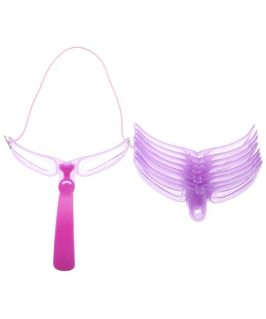 FOMIYES Brow Template 2pcs set Pencil Stamp Stereo Handle Shaping Suit Eyebrow Women Full Tool Maquillaje Kit Stencils