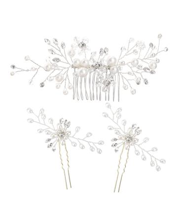 Howaf 3 Hairdress Wedding Blum Wedding Hair Combs Bride Bride Wedding Hair Crybas Crystal Bride Headdocks Pearls Bride Head Band Leaf Bride Vine Bridal Jewelry Communion Hairdress