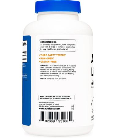 Now Foods Alpha Lipoic Acid Extra Strength 600mg - 60 Veg Capsules for Antioxidant Support - Buy Online on GoSupps.com