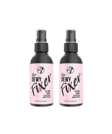 W7 The Fixer Makeup Setting Spray - Dewy Finish - Long-Lasting Ultra-Fine Formula - Cruelty Free and Vegan - 2 Pack Pack of 2 Dewy