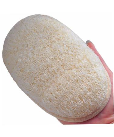 Loofah Pads - 1Pc Natural Exfoliating Loofah Sponge Pad for Men & Women | Beige Body Scrubber Bath Tool - Buy Online on GoSupps.com