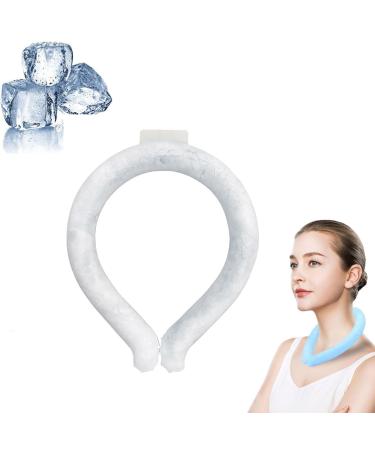 Dr Chilly Ice Ring tubo de enfriamiento del cuello 2024 Ice Ring Neck Cooler se congela en agua del grifo reutilizable Ice Neck Ring Productos de enfriamiento corporal port tiles para (1 Uds. Blanco) 1 Uds. Blanco