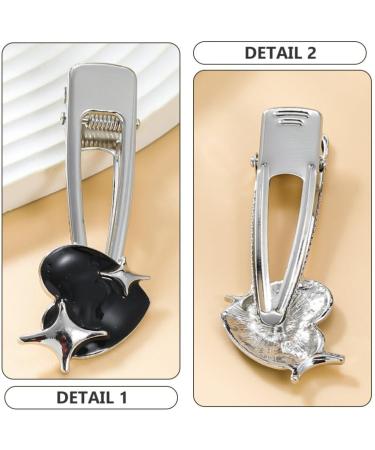 Beaupretty Star Clips Hair Accessories Large Hair Clips Hair Clamps Heart Hair Clip Star Hair Clips Kawaii Hair Clips Accessories for Women Heart Barrettes South Student Metal Girl - Buy Online on GoSupps.com