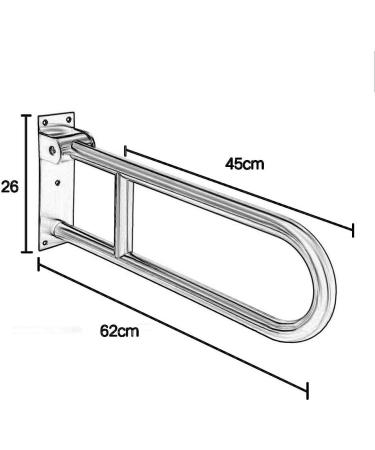 Bathroom Grab Bar Safety Support Rail Bathroom Grab Bar Handicap Grab Bars Rails Toilet Handrails Senior Balance Assist Grab Bar Toi - Buy Online on GoSupps.com