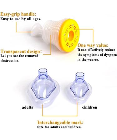 Choking Rescue Device Portable Suction Rescue Device First Aid Kit for Kids and Adults Home Kit for Adult and Children Airway Clearance Device for Choking Portable Airway Suction Device | Anti Choking Device for Children and Adults- Home Kit 2 masks of di - Buy Online on GoSupps.com