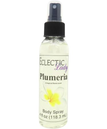 Plumeria Body Spray 4 ounces Body Mist for Women with Clean Light & Gentle Fragrance Long Lasting Perfume with Comforting Scent for Men & Women Cologne with Soft Subtle Aroma For Daily Use 4 Fluid Ounces