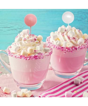 46 Pcs Happy Birthday Cake Topper Decorations Pink and Gold Ball Cake Decorations Mini Foam Balls Cupcake Toppers for Women DIY Baby Shower Birthday Wedding Anniversary Party Decor Pink Glod White - Buy Online on GoSupps.com