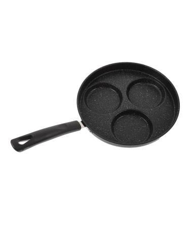 Milisten 2 Pcs Omelet Pan Induction Cooker Pan Mini Skillet Egg Frying Pan Breakfast Skillet Pan Heart Shaped Kitchenware Ceramic Bakeware Omelette Pan 3 Egg Burger Plate Multifunction Iron 39X22X3cmx2pcs Blackx2pcs