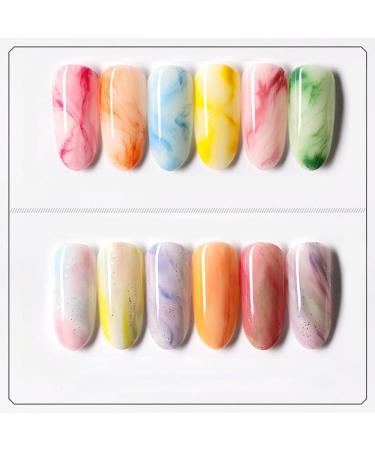 7.3ml DIY Phototherapy Flower Effect Transparent Soak Off Nail Lacquer Watercolor Ink Blooming Gel Nail Polish - (Color: 4) - Buy Online on GoSupps.com