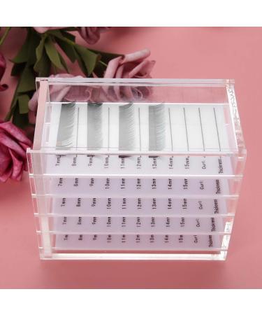 5-Layer Transparent Eyelash Storage Box | Makeup Display Container & Eyelash Tools Holder - Buy Online on GoSupps.com