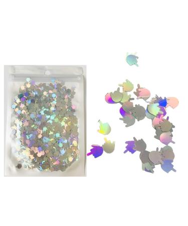 10 Grams/Pack - Sliver Middle Finger Gestures Glitter - Festival Rave Beauty Makeup Face Body Nail Art Decoration LB100 Gestures-LB100