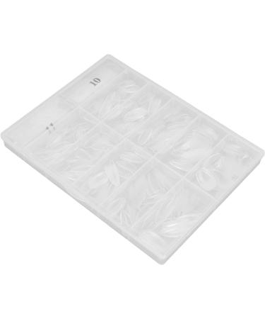 Clear Nail Tips Transparent Multi Size Semi Frosted False Nails Tips Ultra Thin Breathable for Home DIY (11#) - Buy Online on GoSupps.com