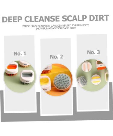 Mikinona Scalp Massage Brush for Shampoo Soft Shower Brush for Deep Cleaning Head Massage Suitable for Thick Curly Baby Hair Easy Use Portable - Buy Online on GoSupps.com