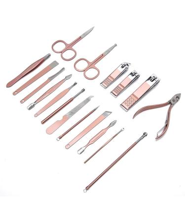 Grooming Kit Set with Ear Pick Acne Needle Eyebrow Scissors Nail Clippers and Bag for Household Nail Salon Beauty Salon - Buy Online on GoSupps.com