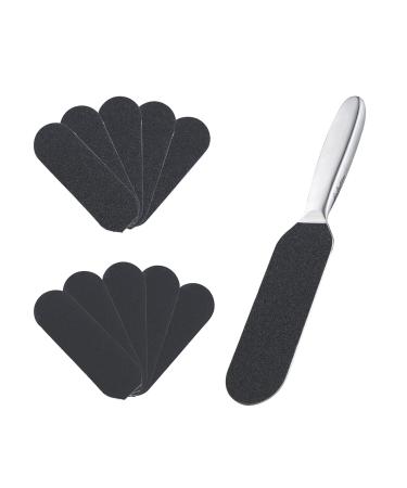 Pedicure Foot File and Callus Remover for Hard Skin Professional Stainless Steel Foot Rasp File with Ten Free Refill Grits Double-Sided Replacement Pads Easy Feet Scrubber for Bath Pedicure Salon - Buy Online on GoSupps.com