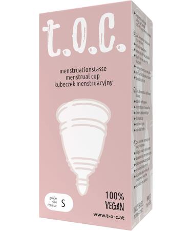 T.O.C. Menstrual Cup - Medical Silicone Washable Period Cup Size S (21ml) with Cotton Storage Bag - Latex-Free BPA-Free Plasticizer-Free Perfume-Free - Buy Online on GoSupps.com
