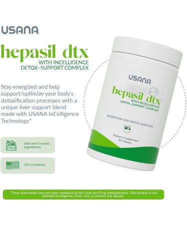 USANA Hepasil DTX Liver Support Supplement with InCelligence Detox Complex - 84 Tablets - Buy Online on GoSupps.com