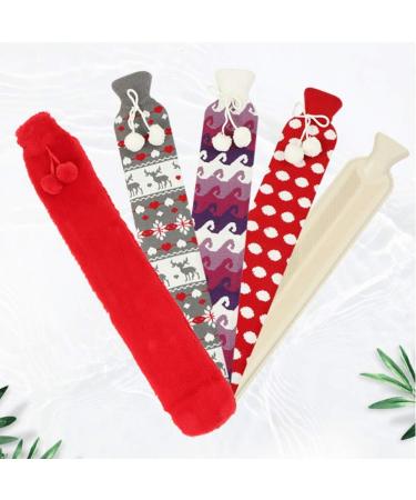 Maie's Durable Plush Heating Handbag - Large Capacity Hot Water Bottle for Neck Waist & Shoulders | Warm Stripes Design - Buy Online on GoSupps.com