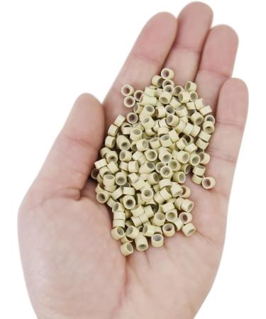1000pcs 5.0X3.0X3.0mm Silicone Micro Rings Links Beads for Hair Extensions (Blonde) 1000 pieces Blonde - Buy Online on GoSupps.com