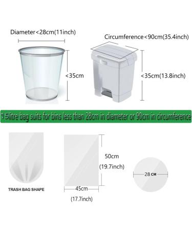 100 Biodegradable Garbage Bags - 15L Compostable Food Waste Bags | 100% Recycled Kitchen & Household Solutions - Buy Online on GoSupps.com
