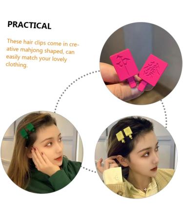minkissy 20 Pairs Mahjong Hairpin Funny Hairpins Metal Barrettes Girls Hair Barrettes Girls Barrettes Bobby Pins Hair Charms Nonslip Hairpins Holiday Hair Accessories Alloy Clip Bangs - Buy Online on GoSupps.com