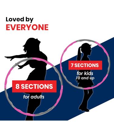 Buy Resultsport Hula Hoop Tires for Adults - 1.2kg 100cm 8 Removable Weighted Fitness Tires Level 1 Training - Pink/Gray - Buy Online on GoSupps.com