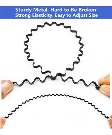 Metal Hair Bands for Men Non-Slip Sports Fashion Headband Mens Metal Hair Band Hair Hoop for Outdoor Sports Weddings Daily Wear (3 Pieces) 3pcs-S4 - Buy Online on GoSupps.com