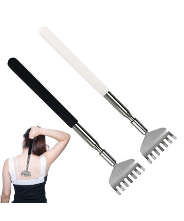 Sivono 2 PCS Scratching Hand Back Scratcher Telescopic Rod Rustproof Easy to Transport for Head Back and Legs