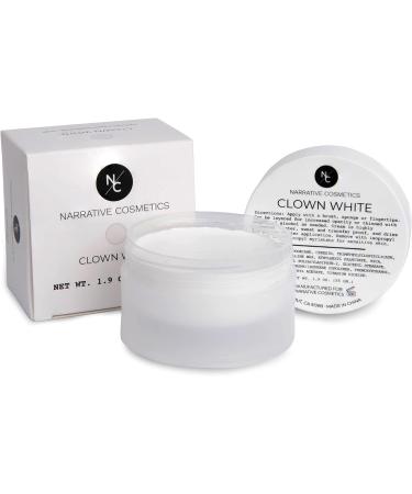 Narrative Cosmetics Quick Drying Clown White Cream Makeup for Face Painting SFX Halloween Film and Theater - 1.9oz (55gm) - Buy Online on GoSupps.com