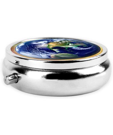 Cosmic Earthround Pill Box - 3 Compartment Portable Travel Pill Organizer for Easy International Shipping - Buy Online on GoSupps.com