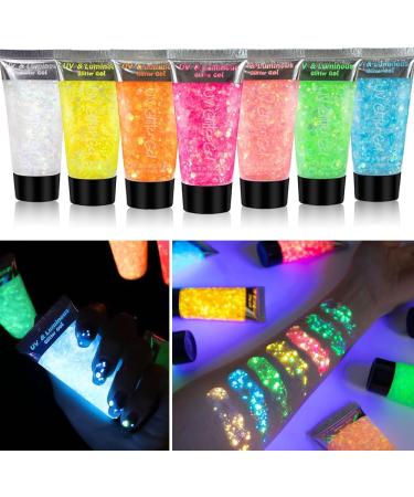COKOHAPPY Blue UV Body Glitter Gel - Long-Lasting Self-Adhesive Glitter for Face Hair & Festivals | Perfect Rave Accessories for Women - Buy Online on GoSupps.com