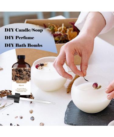 Myrrh Essential Oil Set - 4 Fl Oz & 10ML Roll On for Diffusers Home Fragrance SPA Gifts | Pure Myrrh Oil for Aromatherapy Massage DIY Soap & Cleaning - Buy Online on GoSupps.com