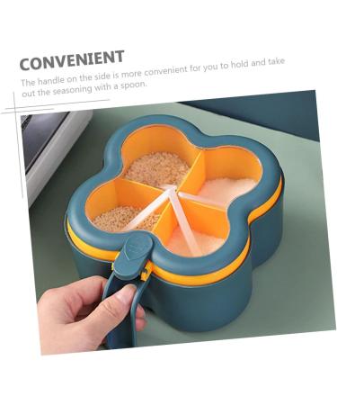 Alipis 1 Set Four-Grid Seasoning Bottle Seasoning Storage Can Pots Compartment Condiment Container Split - Buy Online on GoSupps.com