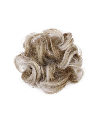 Frcolor Hair Tie Hairpiece Braid Messy Wavy Bun Synthetic Hair Extension for Updos (6AT88)