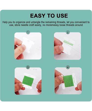 80 Pcs Embroidery Thread Organizer - Floss Storage Cards for Stitch Plastic Bobbins (4 Colors) - Buy Online on GoSupps.com