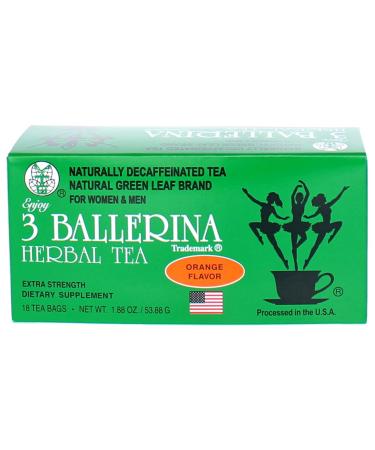 Ballerina Tea Extra Strength 3 Boxes Bundle - Orange, Lemon, and Cinnamon Flavors - 18 Count (Pack of 3) - For Men and Women - Buy Online on GoSupps.com