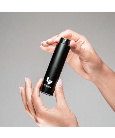 BOTIZR Signature TSA-Approved Mini Hand Sanitizer Holder - Black-Cap Refillable Spray Bottle - Buy Online on GoSupps.com