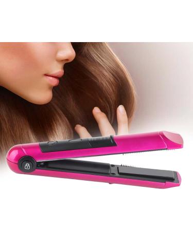 Hair Straightener - USB Rechargeable Mini Ceramic Flat Iron | Multi-Functional Curler & Styling Tool for Men & Women | Fast Heating Salon Quality - Buy Online on GoSupps.com