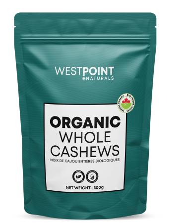 Westpoint Naturals Organic Whole Cashews 300g