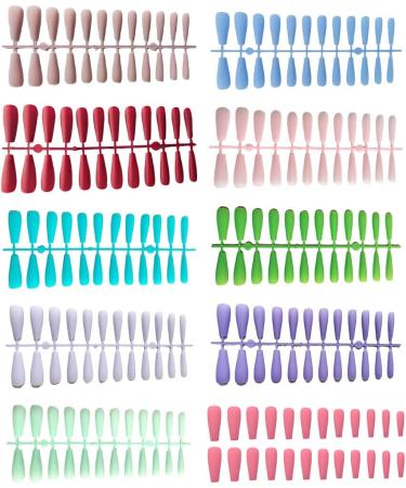AUklOPVZZ Girls Matte False Nails Full Cover Patch Decorated Decorations Super Long Coffin Supplies Artificial Fingernails - Buy Online on GoSupps.com