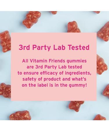 Vitamin Friends Strawberry Jam Iron Gummies - Vegan (60 Day Supply) | Ferrous Fumarate B-Complex Vitamin C Zinc Biotin | Iron Kids Supplement - Buy Online on GoSupps.com