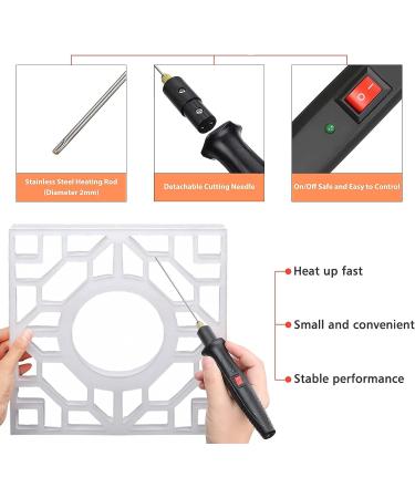 Foam Cutter  Upgraded Electric Hot Knife With Button and Power Light  100-240V/15W Hot Knife 10CM Styrofoam Cutting Pen with Electronic Voltage Transformer Adaptor - Buy Online on GoSupps.com