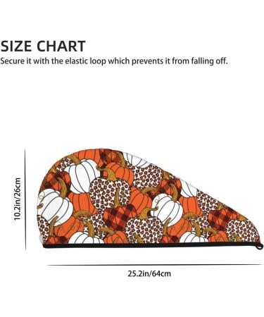 Premium Hair Towel Wrap | Quick-Dry Button Towel Turban for Effortless Hair Drying | Available in Various Pumpkin Designs - Buy Online on GoSupps.com