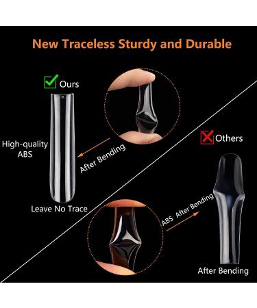 504Pcs Clear Nail Tips for Acrylic Nails Professional  XXL / XXXL Extra Long Tapered Square Acrylic Nail Tips  Full Cover Fake Nails False Nails  Nail Extension for Manicure Salon Home DIY Nail Art 504Pcs XXXL Square Bag - Buy Online on GoSupps.com
