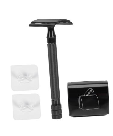 Minkissy 1 Set Razor Set Cleaning Tool Tools For Men Men's Care Trimmer Double -Sided Razor Wood Safe Razor Suitable Manual Razor Vintage Manual Razor Black 1 piece (1 Sack)